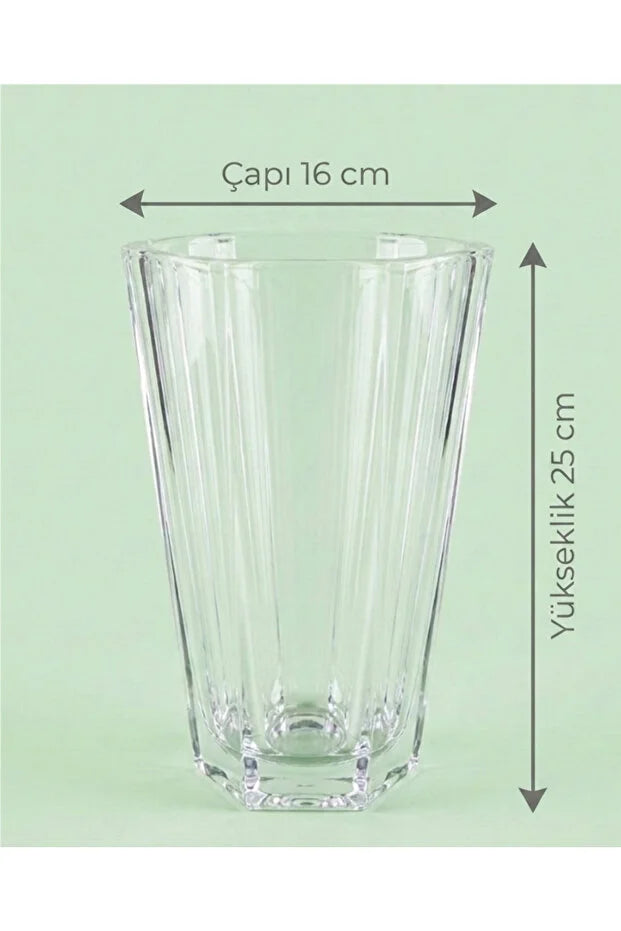 Geometrik 6 gen Cam - 25 cm Yükseklik - 16 cm çap