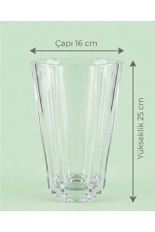 Geometrik 6 gen Cam - 25 cm Yükseklik - 16 cm çap